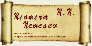 Miomira Nemešev vizit kartica